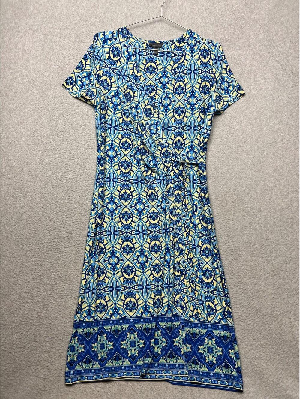 The Limited Stretchy Geo Faux Wrap Dress Size S Career Office Casual Summer Vaca